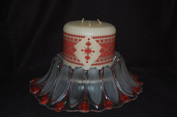 Large Candle on Candle Holder