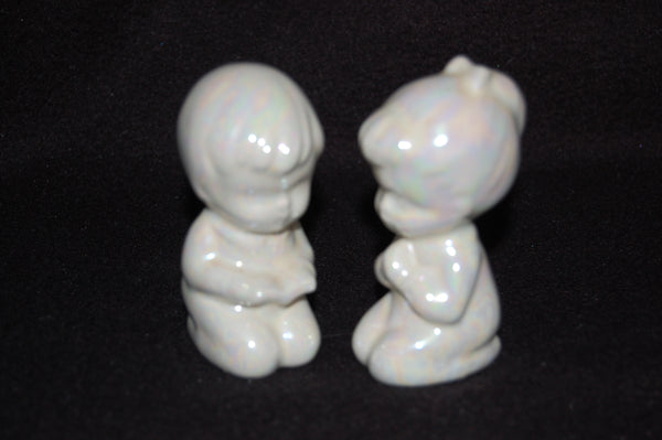 Iridescent Praying  Boy and Girl