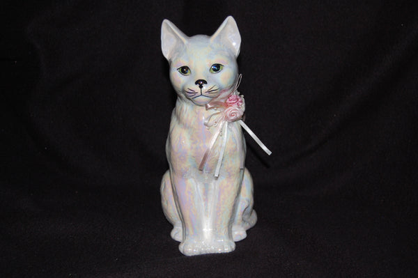 Sitting Cat in Mother of Pearl