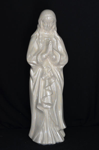 Ceramic Rainbow Opal Virgin Mary Statue