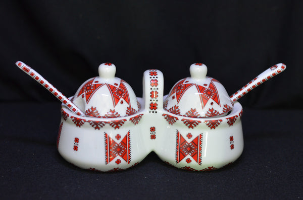 5 Pce Porcelain Condiment Set