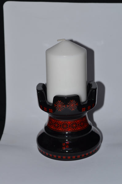 Black Ukrainian Candleholder