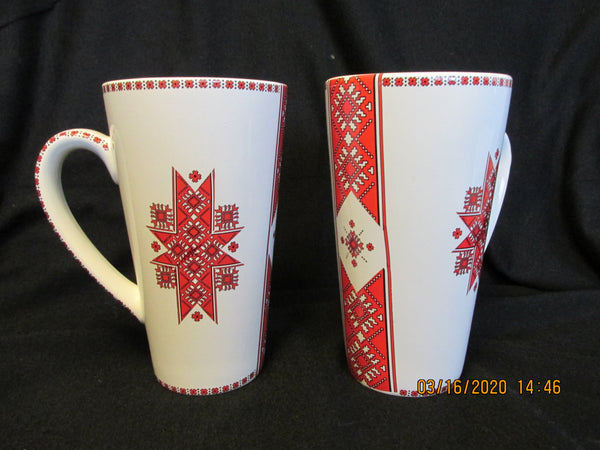 Tall Porcelain Mugs (2)