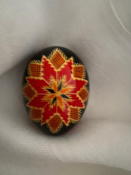 Hand Painted Starburst Chicken Egg