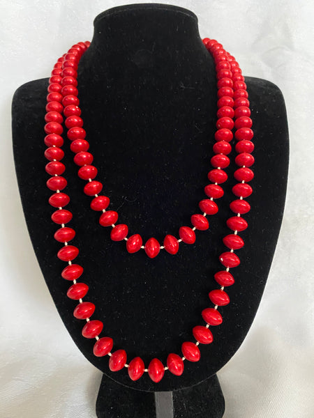 Red Beaded Necklace