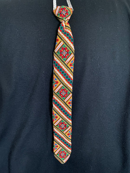 Boys Ukrainian Cross-Stitched Tie