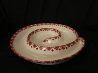 Server -  Large Porcelain Swirl Cheese/Cracker/Kobasa Server